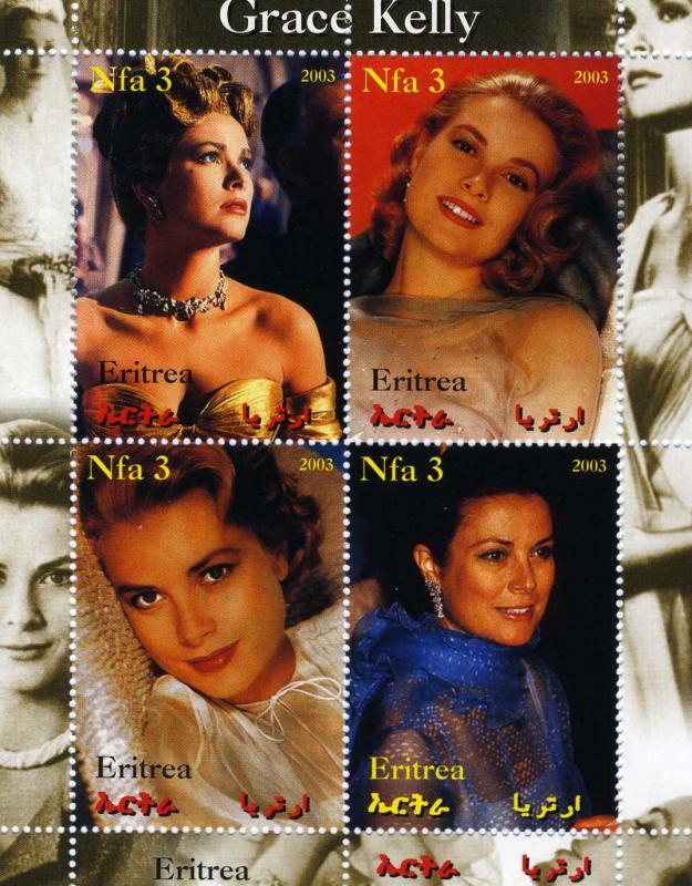 Eritrea 2003 GRACE KELLY Sheet Perforated Mint (NH)