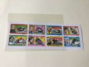 Aces of Motor cycling Motor sport  stamps sheet Ref 54367