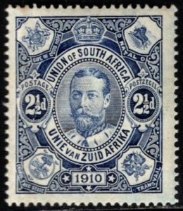 1910 South Africa Scott #- 1 2 1/2 Pence King George V MNH Creases