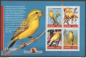 2014 Uganda Birds Canary Bird Watching Fauna #3285-3288 ** Ug013
