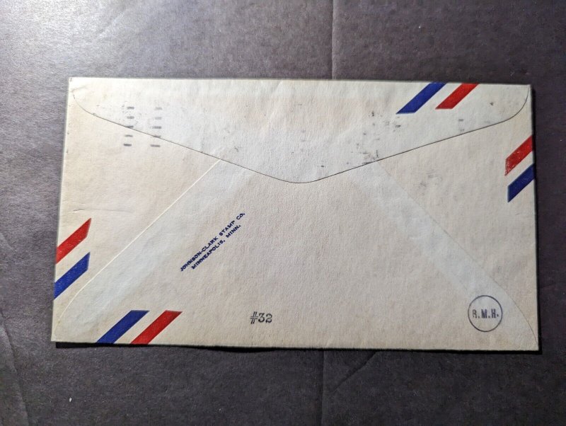 1933 USA Airmail All American Air Races Pilot Signed Miami FL to Chicago IL