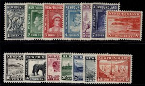 CANADA - Newfoundland GVI SG276-289, 1941-44 complete set, LH MINT. Cat £60.