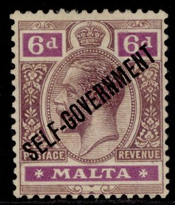 MALTA GV SG119, 6d dull & bright purple, M MINT. Cat £26.