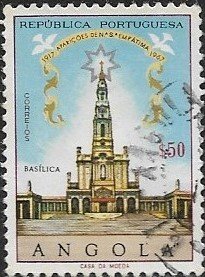 1967 Angola  Fatima Basilica SC#529 Used