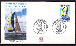 France, Scott cat. 2223. Yacht Race issue. First day cover. ^