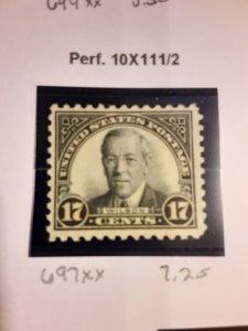 United States #697        MNH