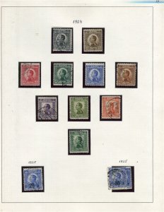 YUGOSLAVIA; 1924-25 early King Alexander issues fine USED SETS on page
