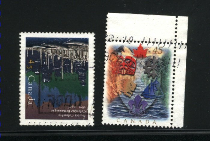 Canada #1613-14   -4    used VF 1996  PD