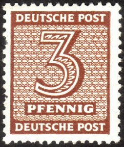 1945, Germany West Saxony 3pfg, MNH, Mi 126