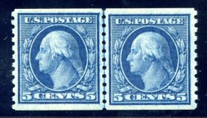 US SCOTT #458 LP LINE PAIR MINT-VF-XF-OG-NH GRADED 85 W/ PSE PF CERTS SMQ $375