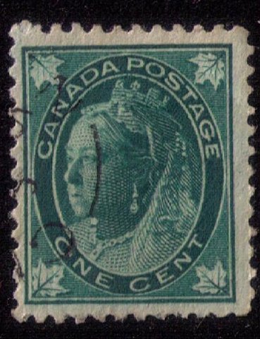 Canada Sc 67 Used QV BLUE GREEN F-VF