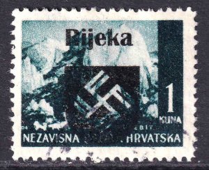 CROATIA 35 WW2 RIJEKA OVERPRINT CDS F/VF SOUND