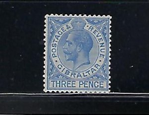 GIBRALTAR SCOTT #94 1930 GEORGE V 3P (ULTRAMARINE)  MINT LIGHT HINGED