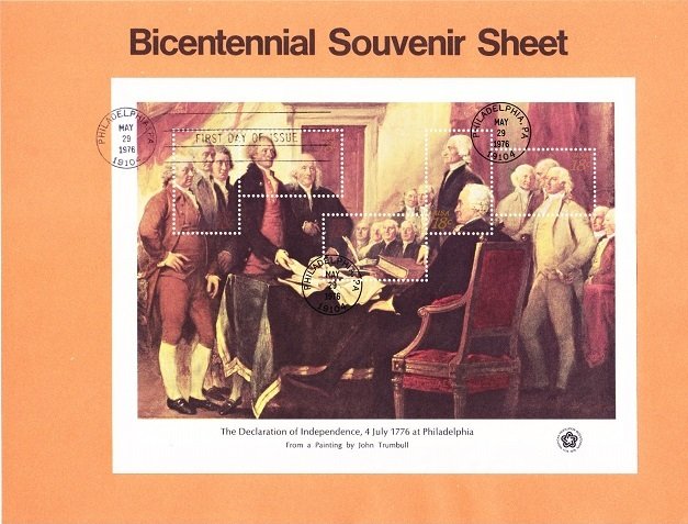 US SP413 - SP416 Bicentennial set of 4 Souvenir Pages #1686 - 1689