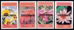 [067417] Tanzania 1986 Flora Flowers Blumen Imperforated SPECIMEN overprint MNH