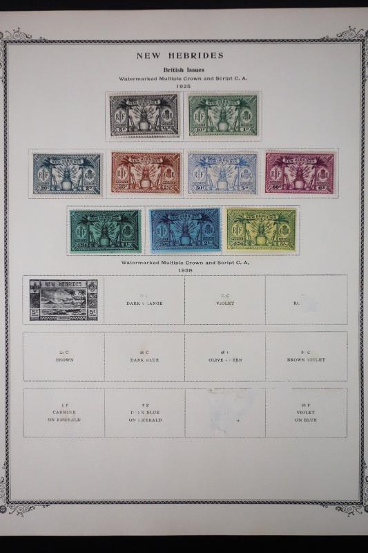 British New Hebrides Early to Mid-1900's Stamp Collection