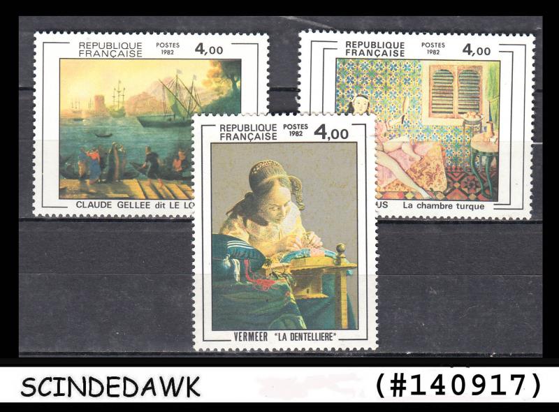 FRANCE - 1982 PAINTINGS - SCOTT#1931-33 - 3V - MINT NH