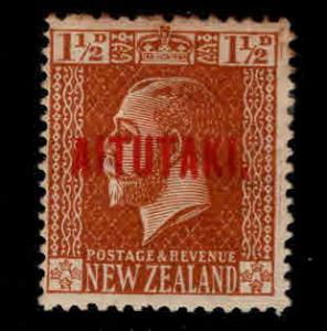 Aitutaki Cook Islands Scott 22 MH* Overprint toned at top