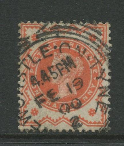 Great Britain  #111  FU 1887 Single 1/2p Stamp