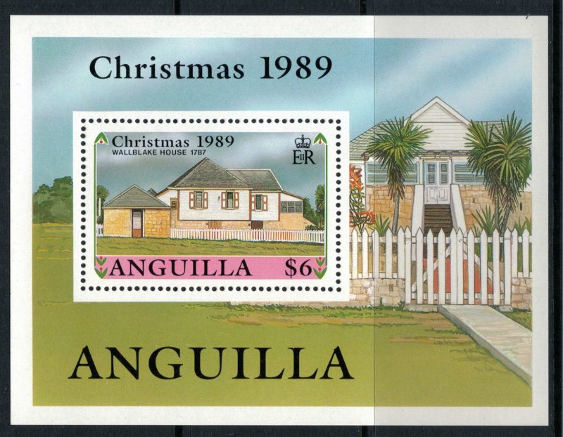 Anguilla #787-91* NH  CV $8.95  Christmas 1989 set & souvenir sheet