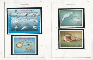 Maldive Stamp Collection on 4 Pages, Mint Sheets, 1999 Fish Ocean, JFZ