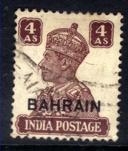 Bahrain 1942 - 45 KGV1 4a Brown on India used SG 47 ( G1072 )