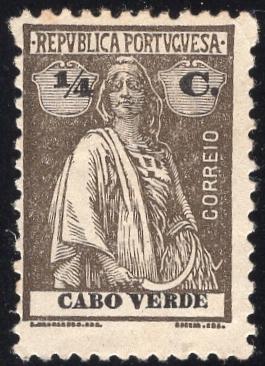 Cape Verde 173 - Unused-NG - 1/4c Ceres (Perf 12x11.5) (1920)