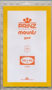 Prinz SCOTT Stamp Mount 150/166 mm - BLACK - Pack of 5 (150x166 150 mm)  PRECUT