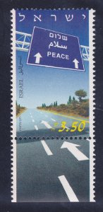 Israel 1216 MNH 1994 Israel-Jordan Peace Treaty Issue w/Tab Very Fine