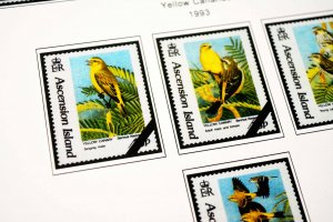 COLOR PRINTED ASCENSION ISLAND 1922-1999 STAMP ALBUM PAGES (104 illustr. pages)