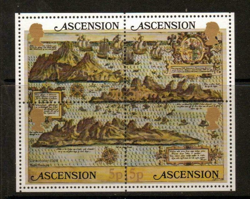 ASCENSION SGMS301 1981 EARLY MAPS MNH