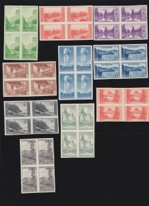 US 756-765 National Parks Unused Blocks of 4 VF-XF NGAI SCV $60