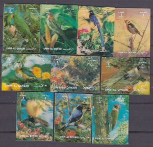 1972 Umm Al Qiwain 1589-1598Ps Birds