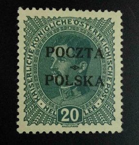 MOMEN: POLAND SC #57 1919 MINT OG H **SIGNED** LOT #62781