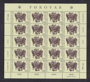 Faroe Islands #63-64  MNH 1981  Europa  in sheets of 20 stamps each