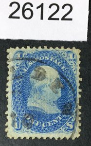 US STAMPS # 92 F GRILL USED CAT. $425 LOT #26122