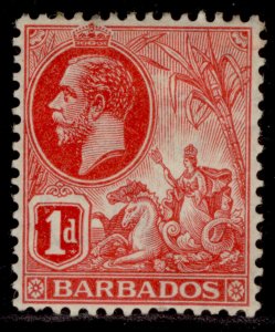 BARBADOS GV SG172a, 1d scarlet, M MINT. Cat £45.