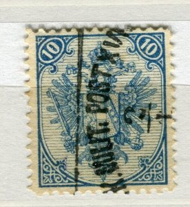 BOSNIA; 1890s classic Eagle Arms issue used 10k. value fine POSTMARK