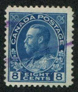 Canada SC# 115 (SG# 206a)  King George V 8c canceled