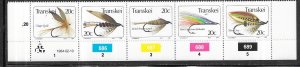 SOUTH AFRICA-TRANSKEI  #73a-e  Fishing Flies  strip of 5 (MNH) 2.50