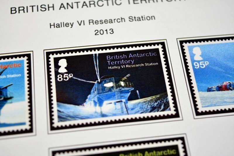 COLOR PRINTED BRITISH ANTARCTIC 2011-2020 STAMP ALBUM PAGES (33 illustr. pages)