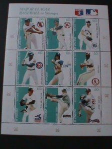 ST. VINCENT 1989 SC#1224-MAJOR LEAGU BASEBALL MEMBERS -MNH-SHEET VF RARE