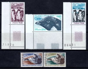 French Southern Antarctic Territory 1980 Sea Leopard Penguin MNH Set SG149-153