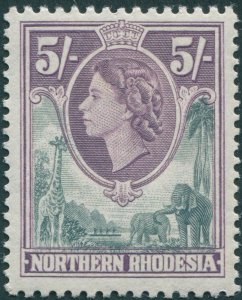 Northern Rhodesia 1953 5s grey & dull purple SG72 unused