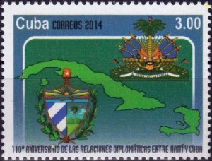 CUBA  Sc# 5478  HAITI Diplomatic Relationship HAITIAN government  2014  MNH mint