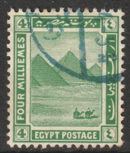 Egypt Scott 65, 1921 Pictorial 4m Green used