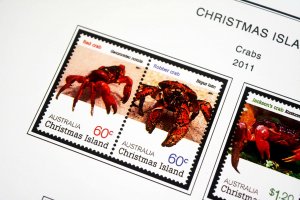 COLOR PRINTED CHRISTMAS ISLAND 2011-2020 STAMP ALBUM PAGES (55 illustr. pages)