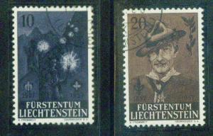 LIECHTENSTEIN Scott 315-6  CV $3 Used Baden Powell