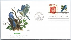 US FLEETWOOD CACHETED FIRST DAY COVER BLUE JAY BIRD 13c AT CAPEX TORONTO 1978