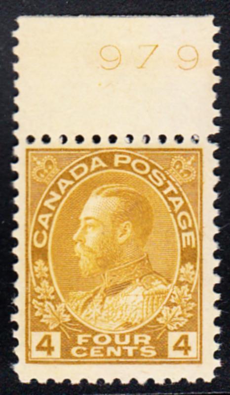 CANADA # 110  Mint NH - S.G. No. 249a with tab on top